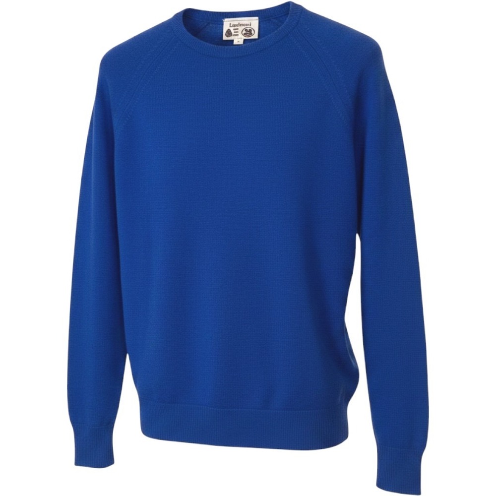 Edinburgh Woollen Mill Pure Lambswool Crewneck Sweater Royal Blue 36 S/M Classic